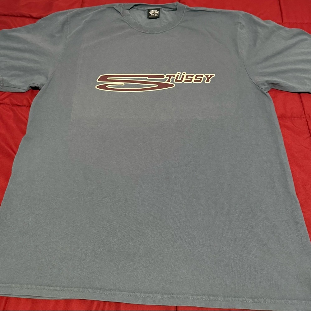 Stussy Gray Logo Men's Tee
